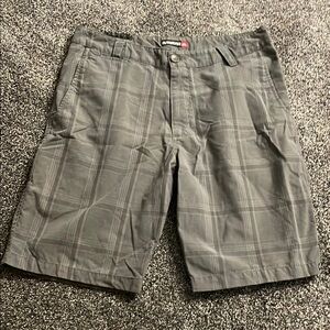 Gray Checkered Shorts